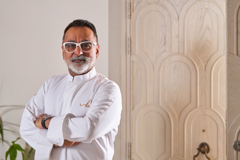 Chef Vineet Bhatia in his chef whites